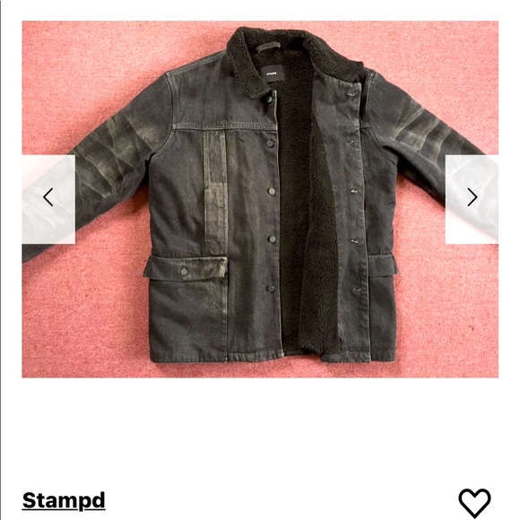 Stampd LA Shearling fleece lined denim jacket with - Picture 1 of 5